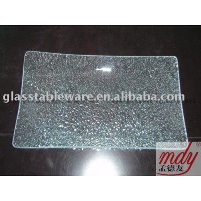 clear tempered glass dish plate