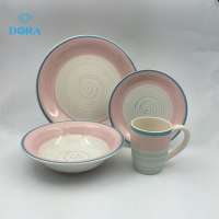 promotional newest 16pieces fine porcelain dinner set