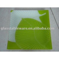 tempered glass food plate