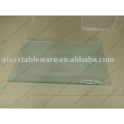 tempered glass dish,clear glass serving dinnerware