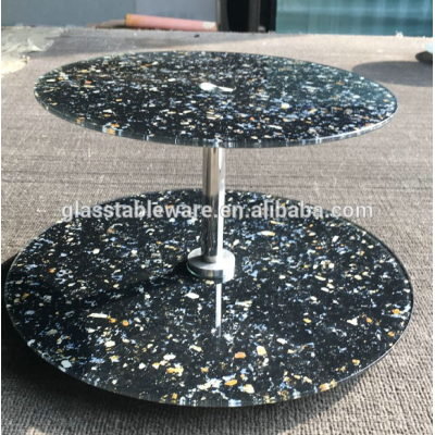 2 tier marble lazy susan