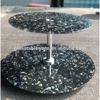 2 tier marble lazy susan