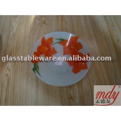 hot bending glass bowl with custom design