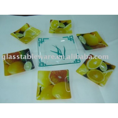 tempered glass under plate ,glass coaster