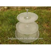 three tier glass cake plates three tier cake glass tray